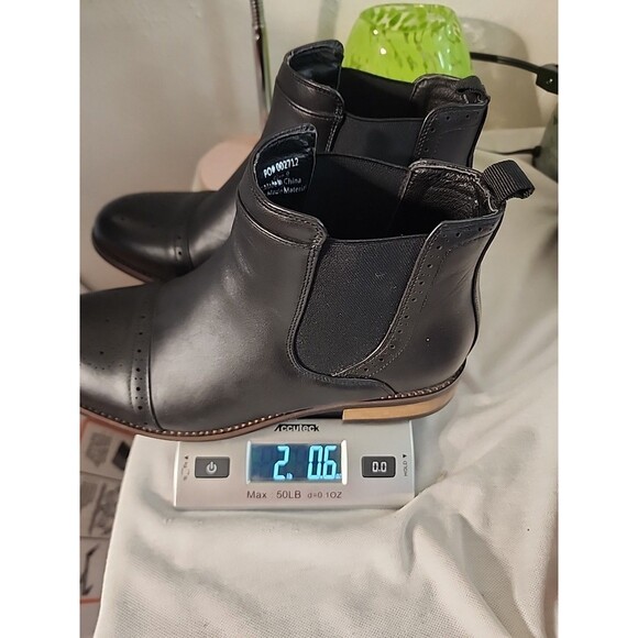 Vance CO Men's Black Faux Leather Slip On Boots Size 9 - Picture 12 of 12